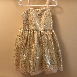 Girls Gold Dress